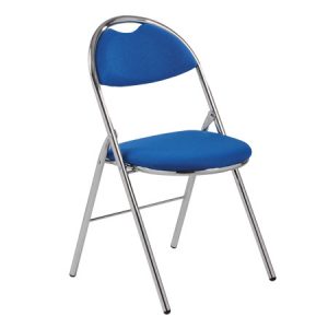 Colored folding chair. A space-saving chair to always keep in stock. Easy to move and store.
