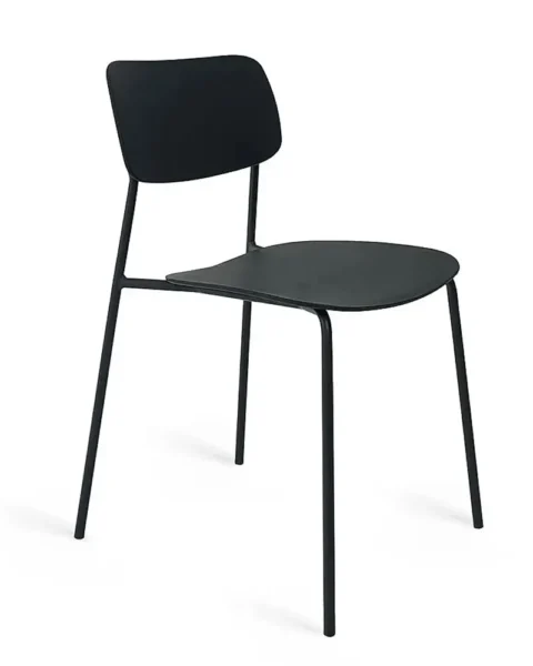 sedia-swan_nero-lato